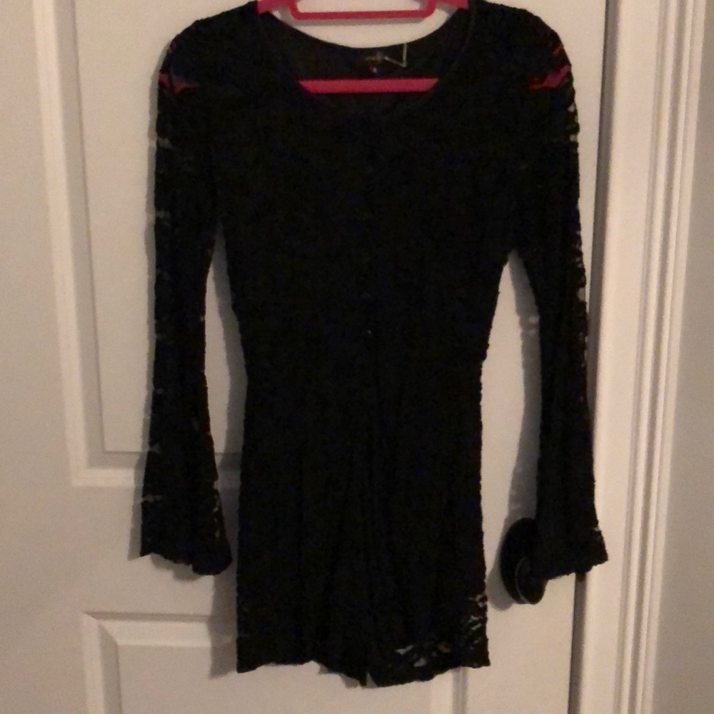 Black lace romper